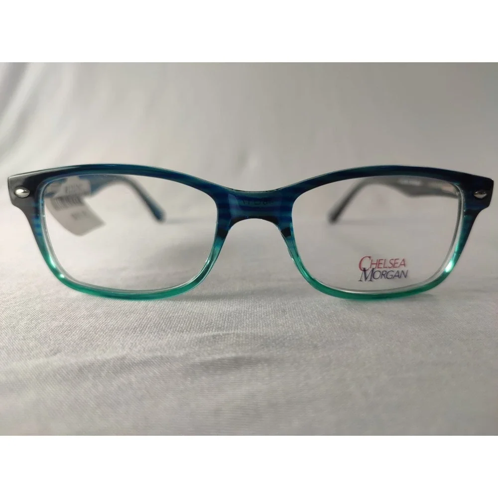 Chelsea Morgan CMM 6001 Blue Teal Kids‎ Rectangular Eyeglass Frames 48-17-135